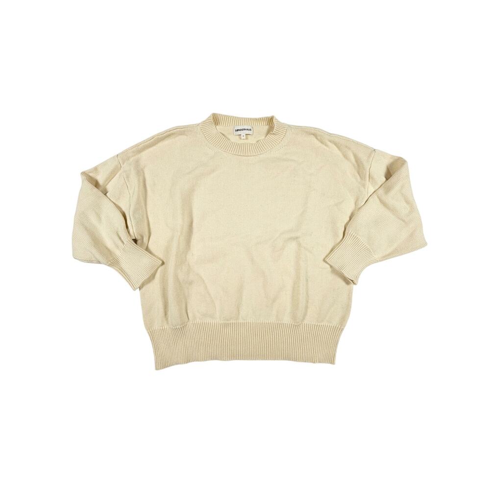 Sonderhaus Gwendolyn Women’s Organic Cotton Sweater Cream Medium - Picture 3 of 13